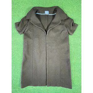 Simply Vera by Vera Wang Short Sleeve Black Cape Dress Coat Functional Pockets S